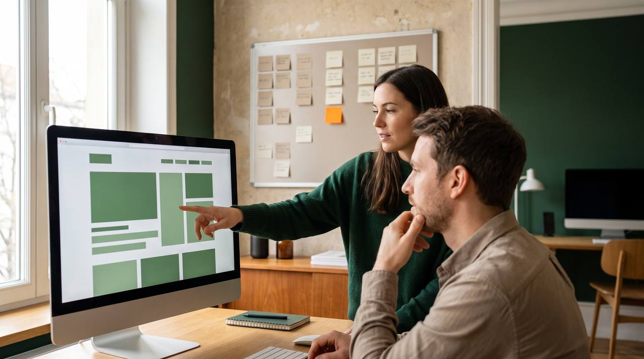 Two small teams working on the same website project on a shared board